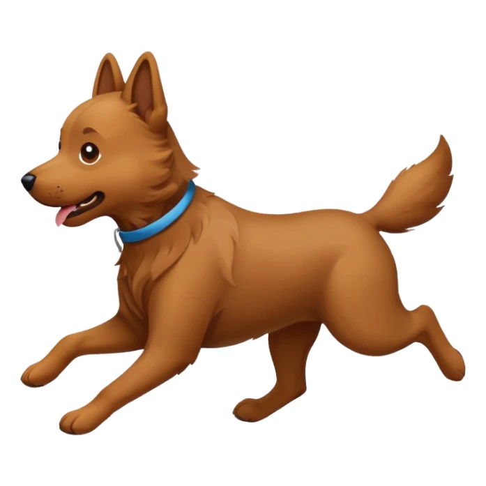 a dog running sticker