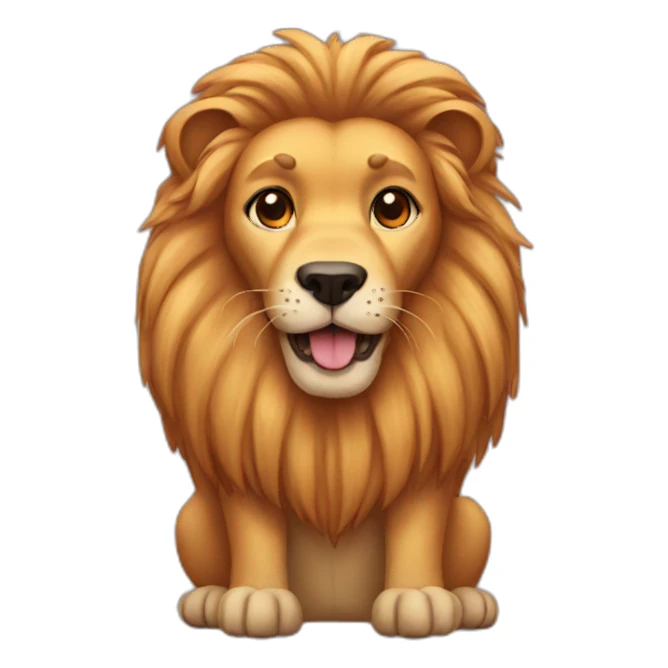 Dog lion sticker