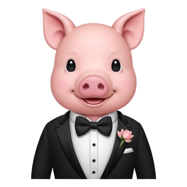 Groom pig sticker