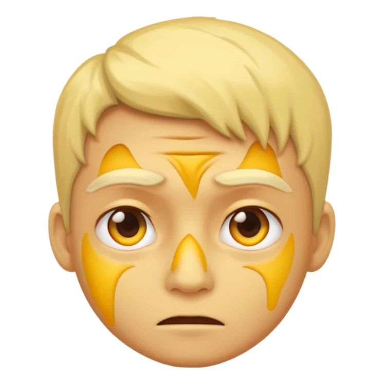 Yellow face man cold and hot sticker