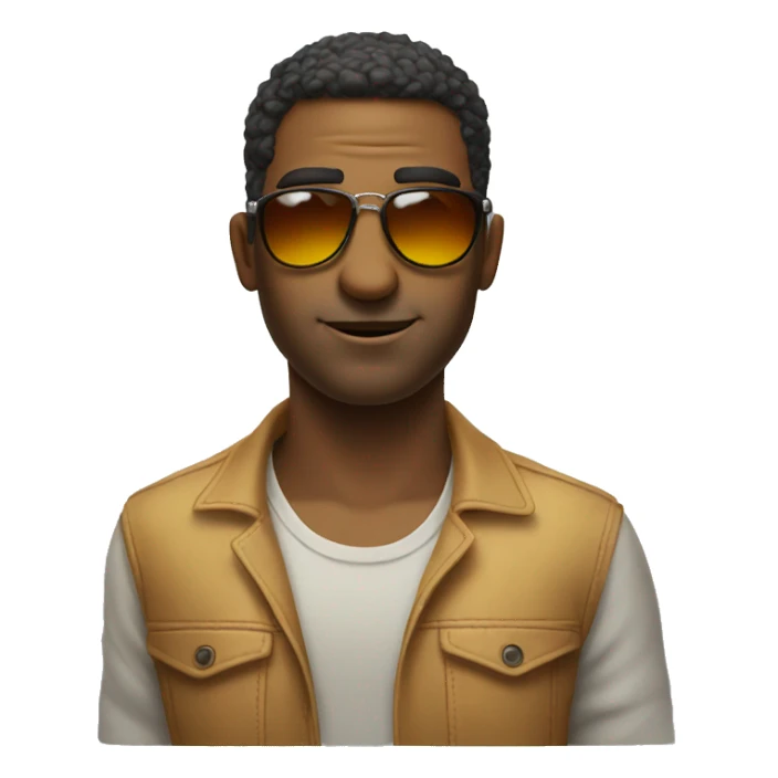 Sunglasses not smiling sticker