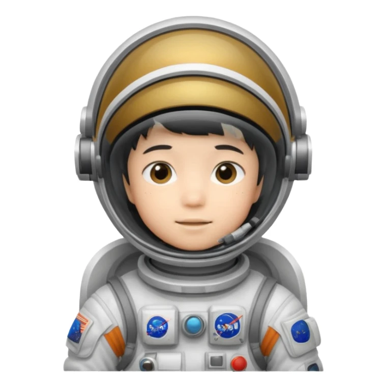 Astronaut japon boy kid with  sticker