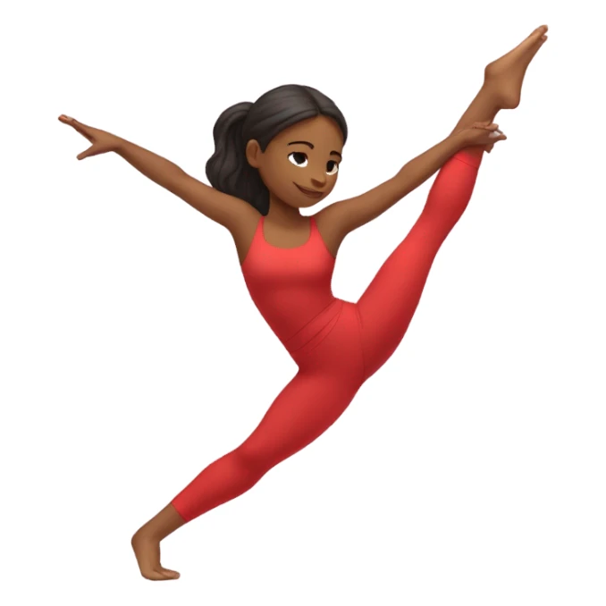 Yoga girl red  sticker