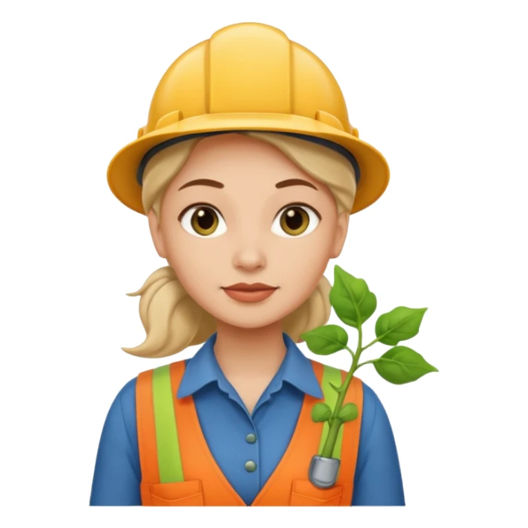 female beanstalk worker sticker