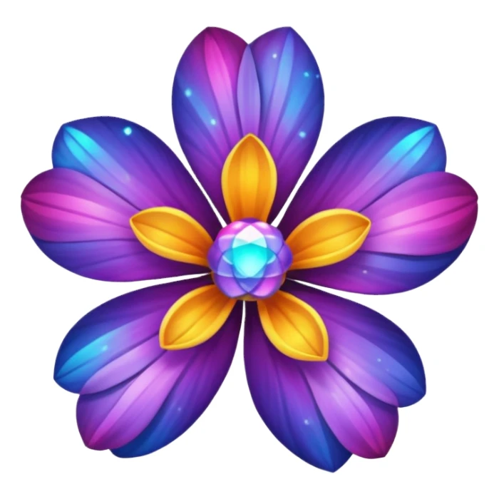 Space Petalled Flower sticker