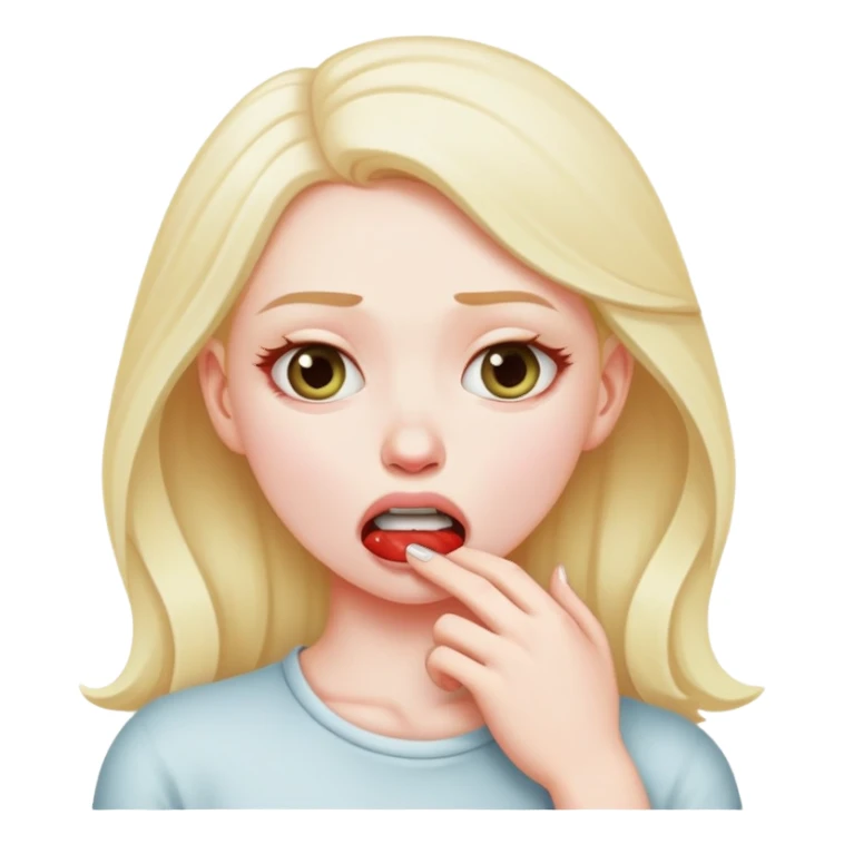 white girl choking self out sticker