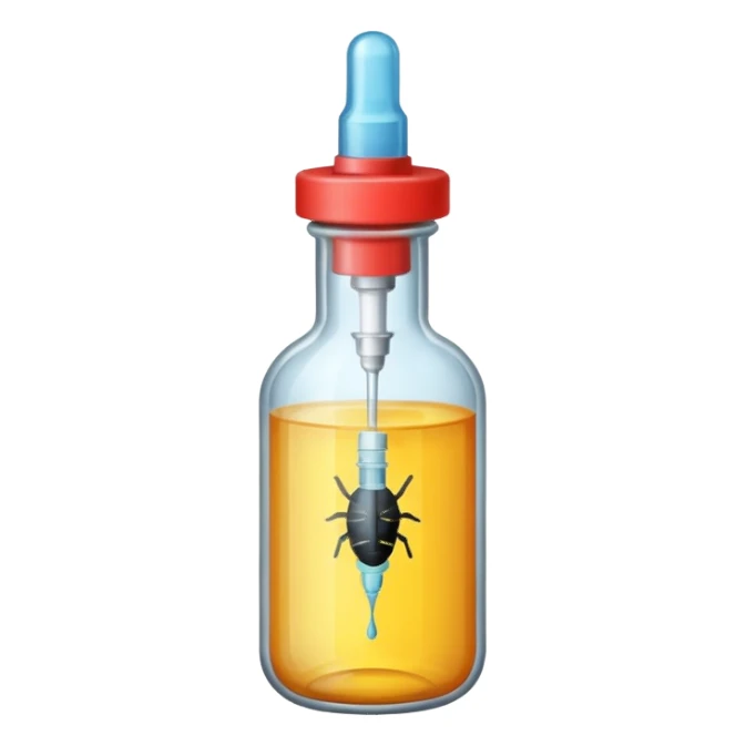 injections with near small bottle sticker