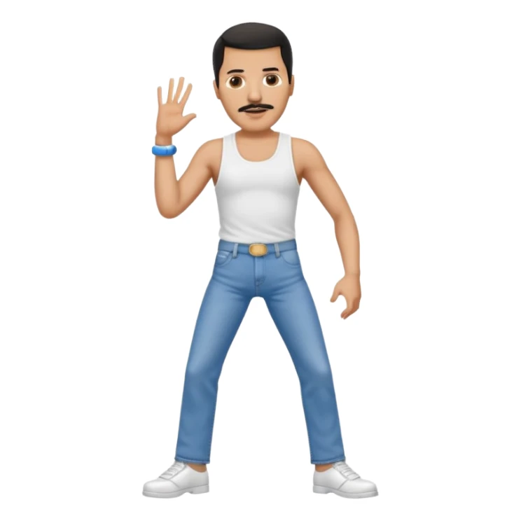 Freddy mercury famous stand full body sticker