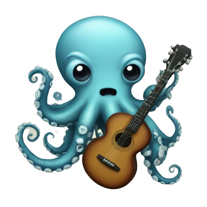 octopus and banjo sticker