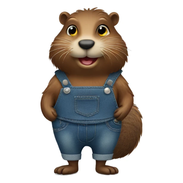 beaver in jeans sticker