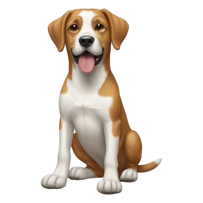 Dog with human feet sticker