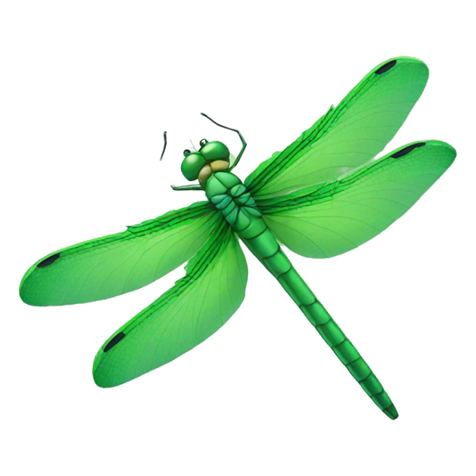 Green dragonfly sticker