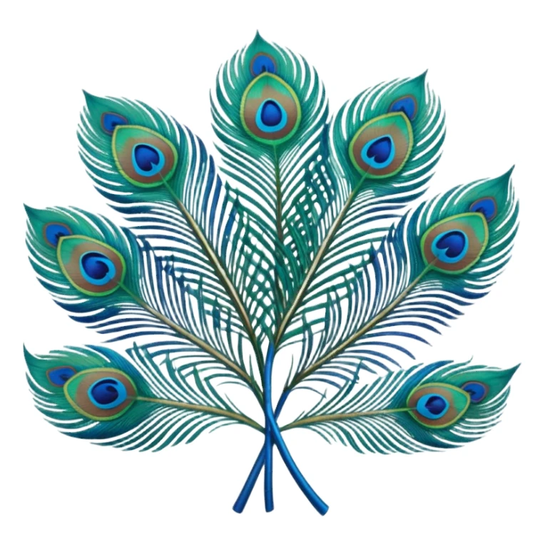 Peacock feathers sticker
