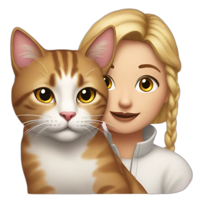 cat with my girl sticker