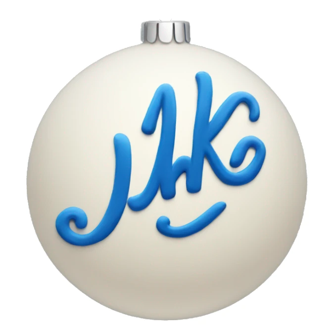 blue ornament with the name jake on it in cursive  sticker