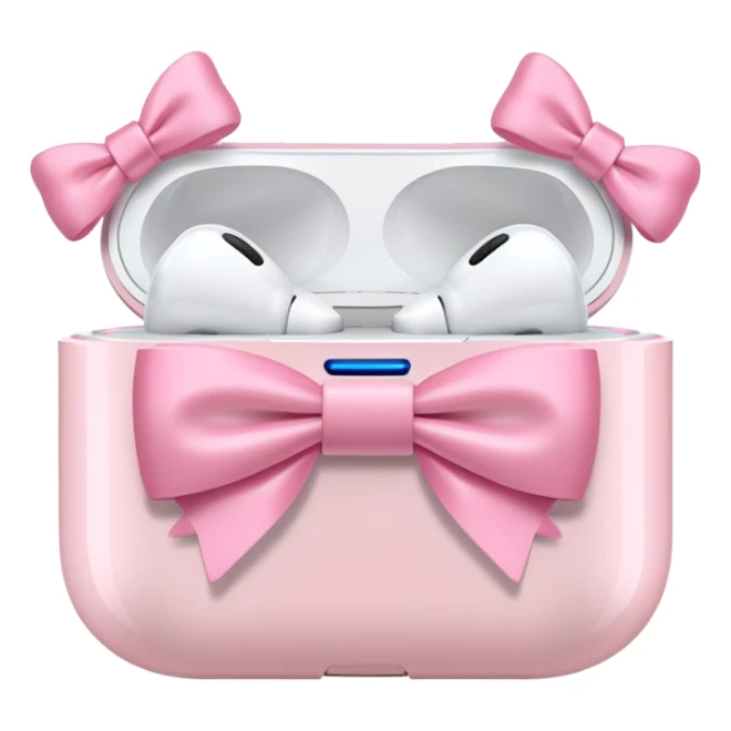 AirPod max with pink bows sticker