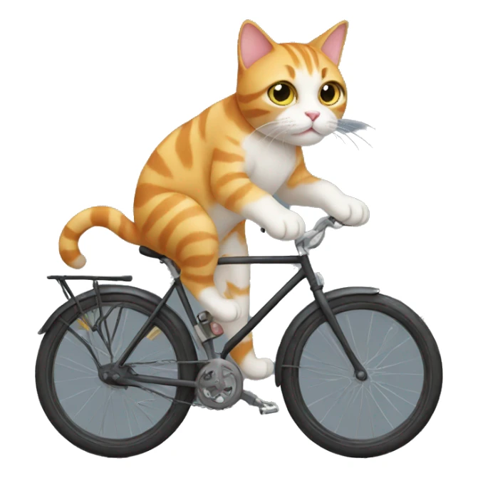 Cat in a bike sticker