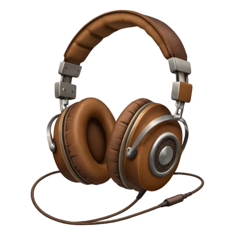 vintage headphone sticker