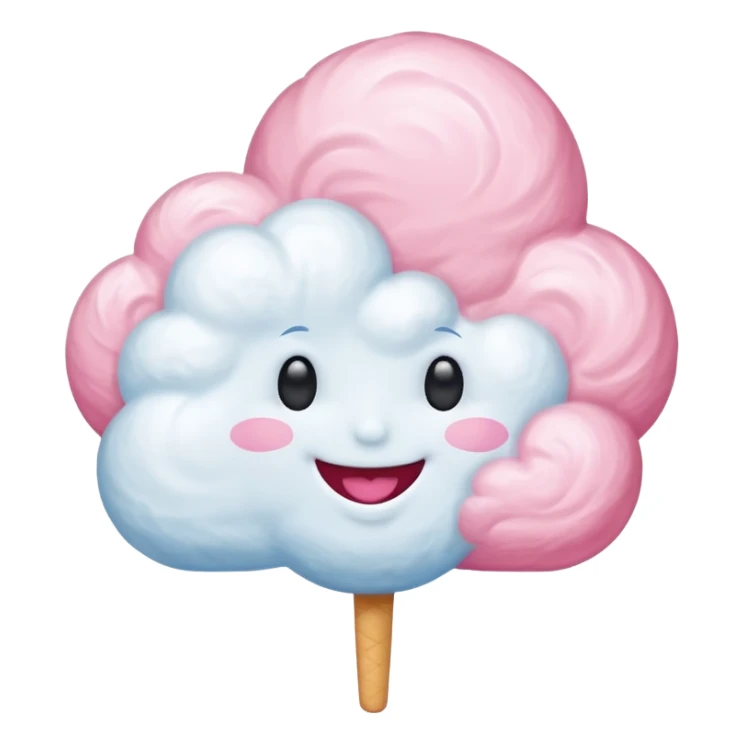 cloud person cotton candy, sticker