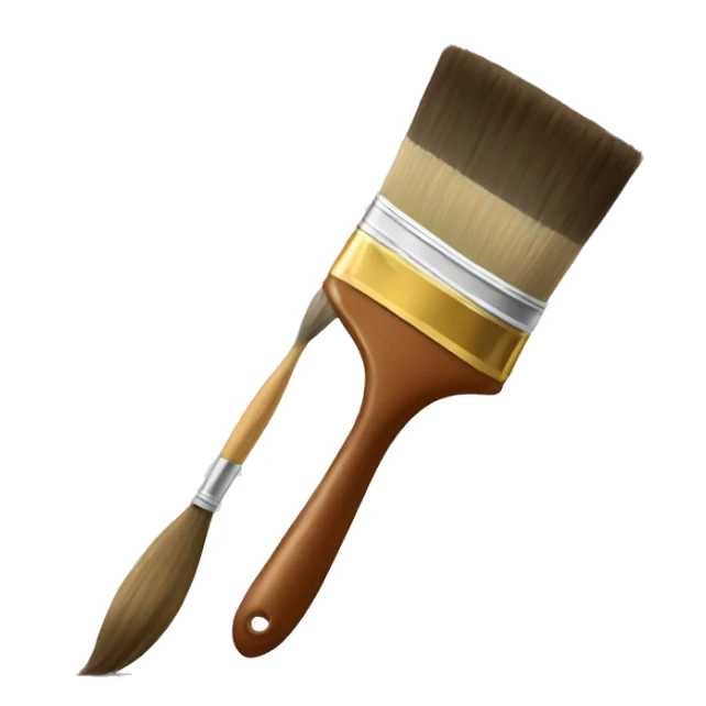 elegant paint brush sticker