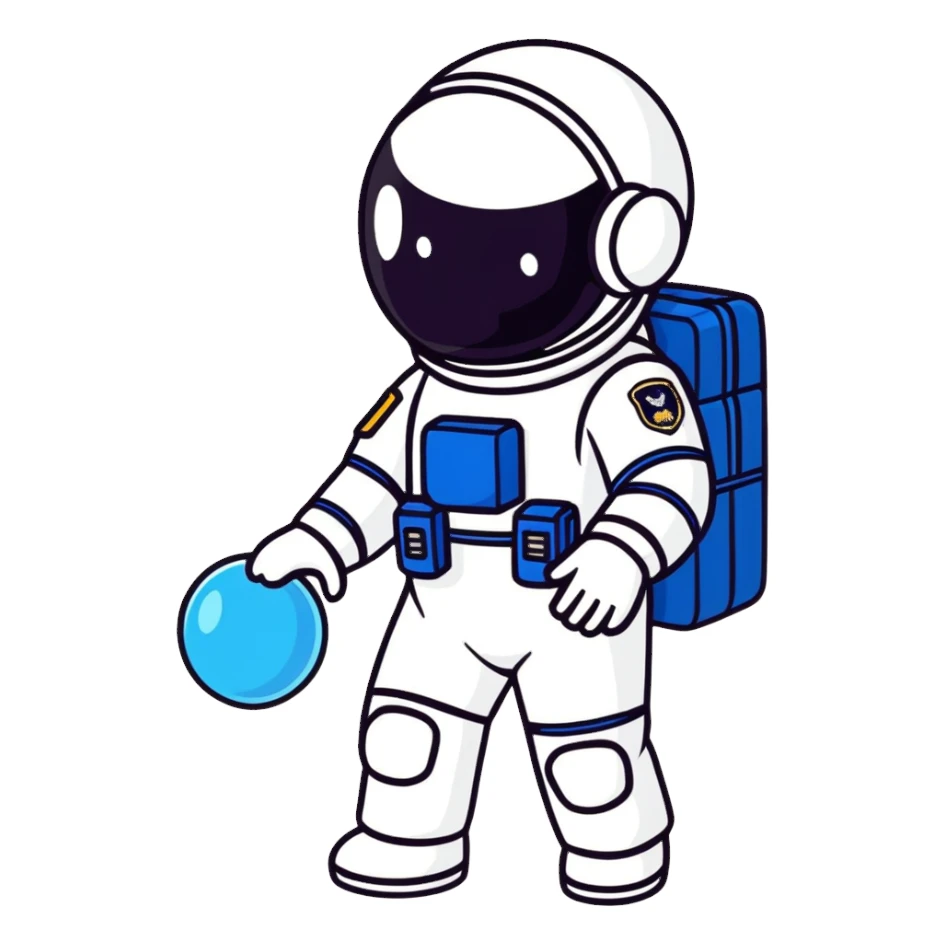 Astronauta policía sticker