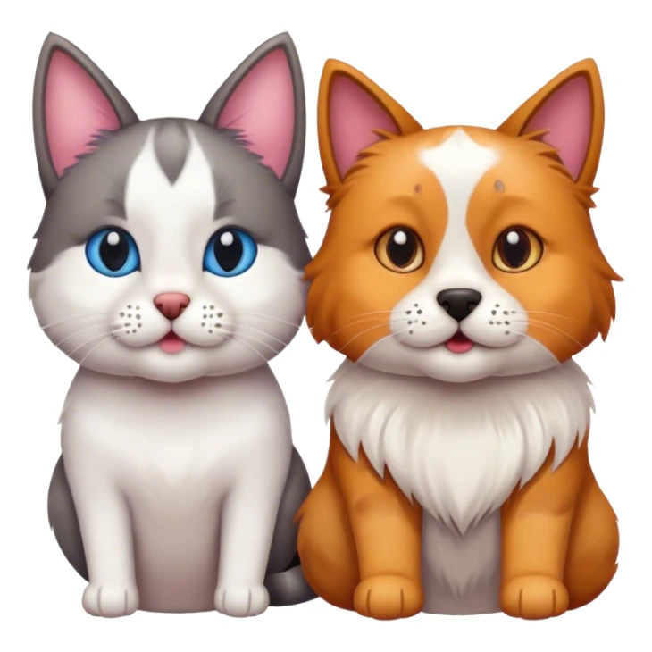 Dog cat sticker