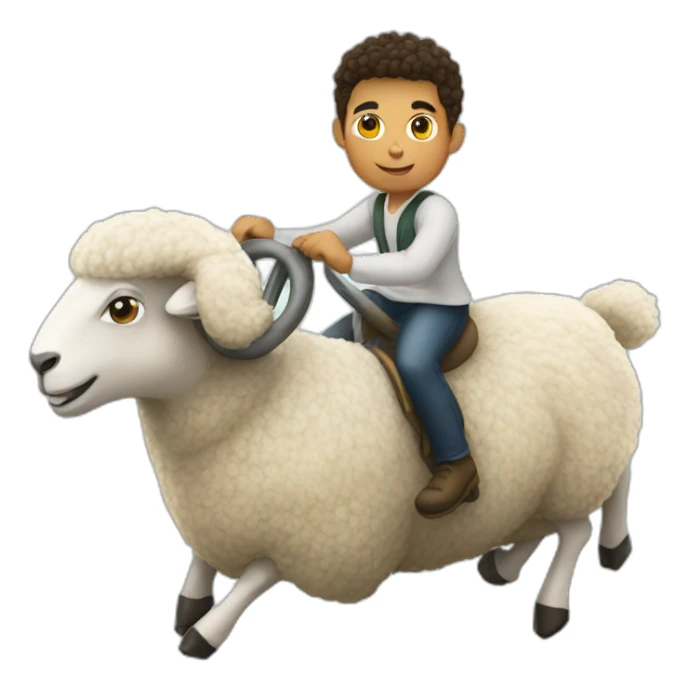 Ronaldo riding a sheep sticker