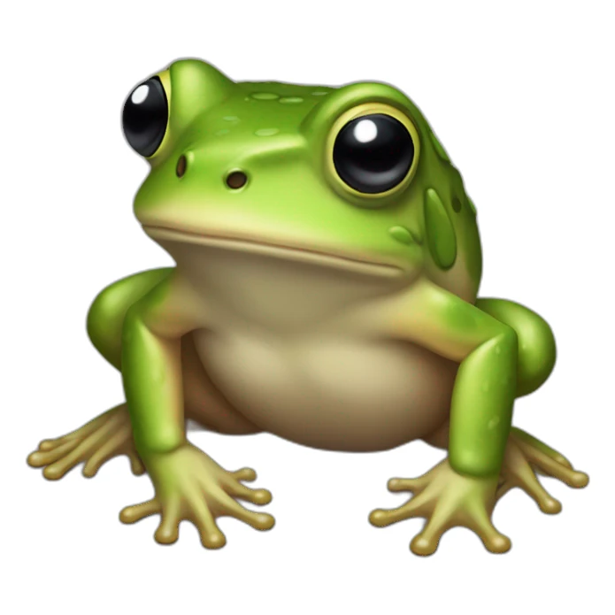 round-shouldered back frog sticker