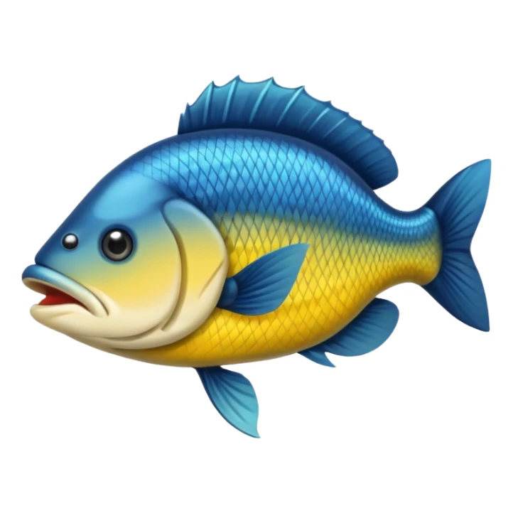 curved bass fish sticker