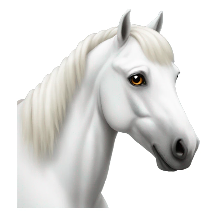 White horse sticker