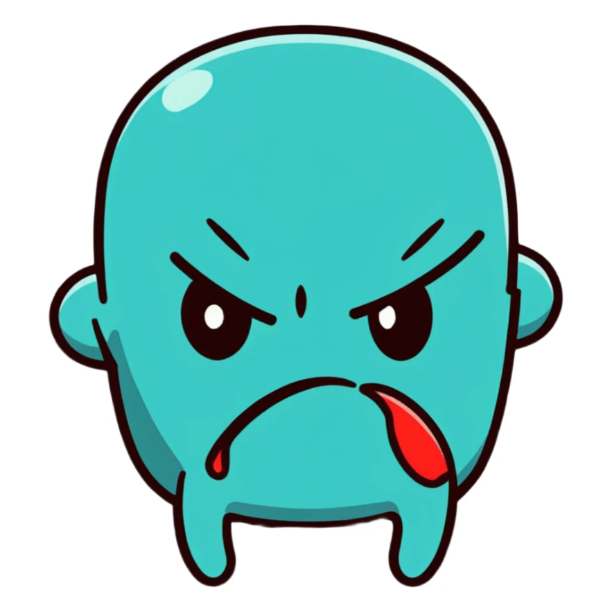 Angry face with tears sticker