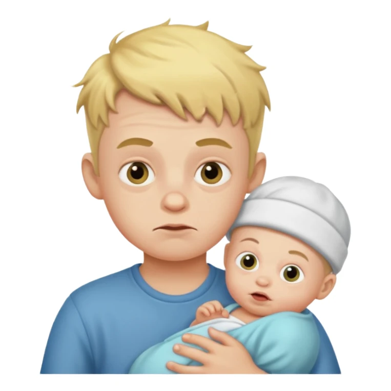 stinky boy with baby sticker