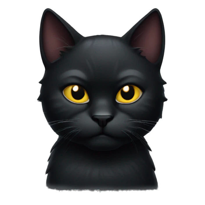 An angry black cat sticker