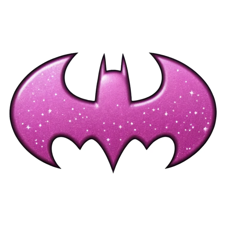 Make a batman logo emoji (girly) sticker