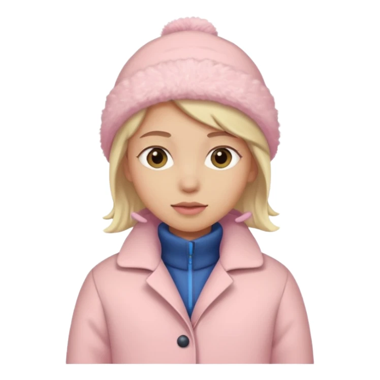 Winter three pastel pink sticker