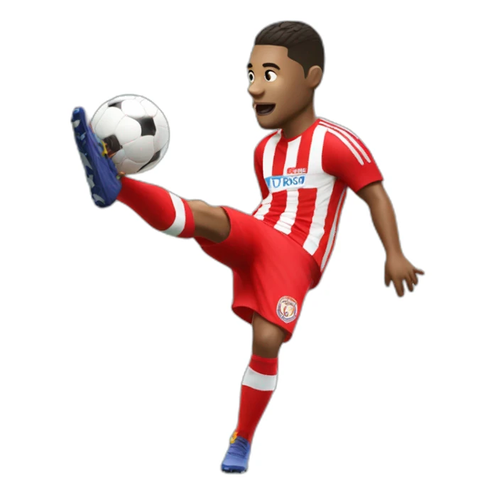 psv eindhoven player kicking sticker