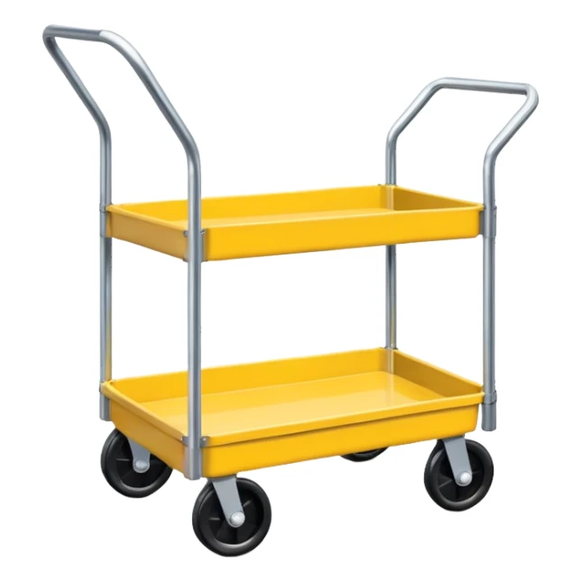 yellow rolling cart sticker