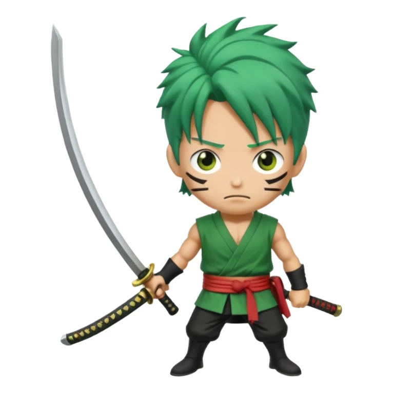 One piece anime character Zoro sticker