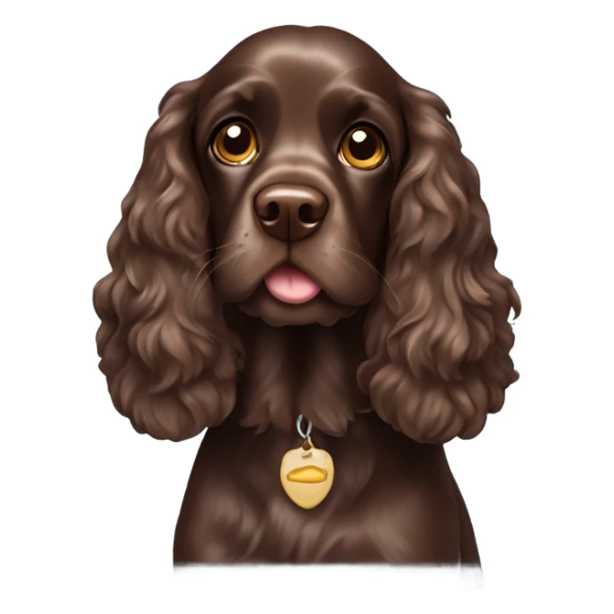 chocolate working cocker spaniel sticker