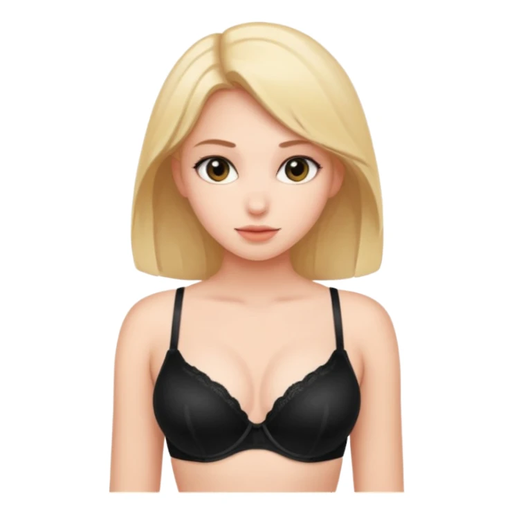 Girl wearing bra sticker