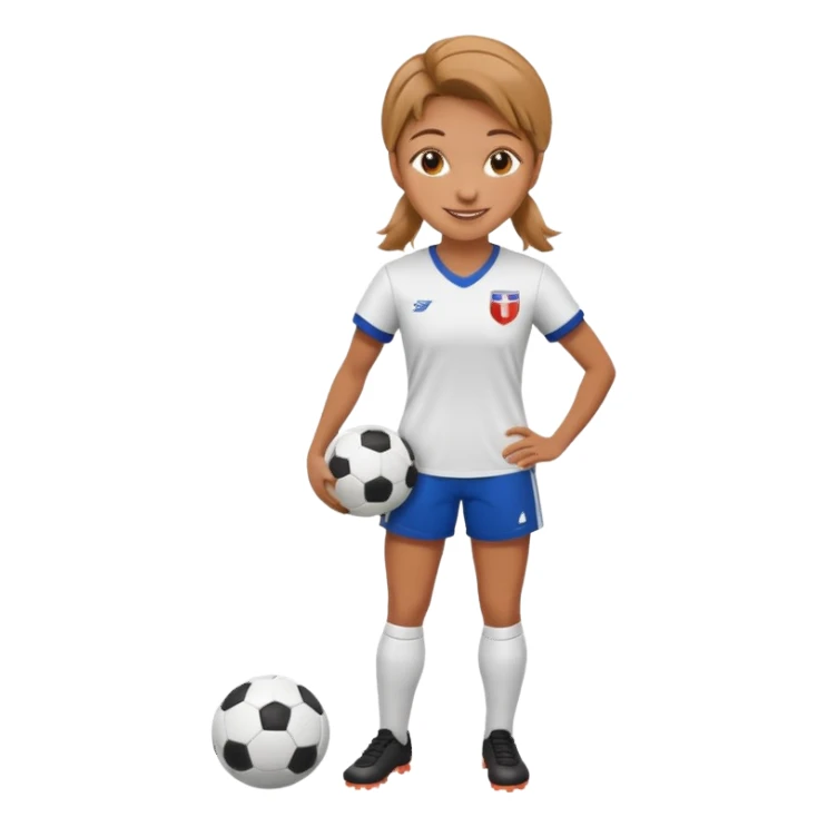 woman soccer player sticker