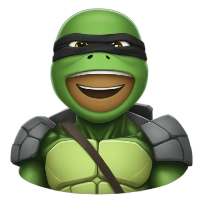 Kylian Mbappé as a ninja turtle sticker