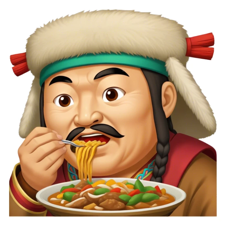 genghis khan mongol food sticker
