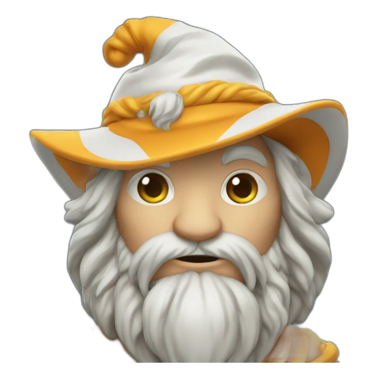 mature stern tiger wizard with staff sticker