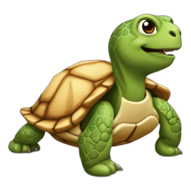 Tortue sur un chien sticker