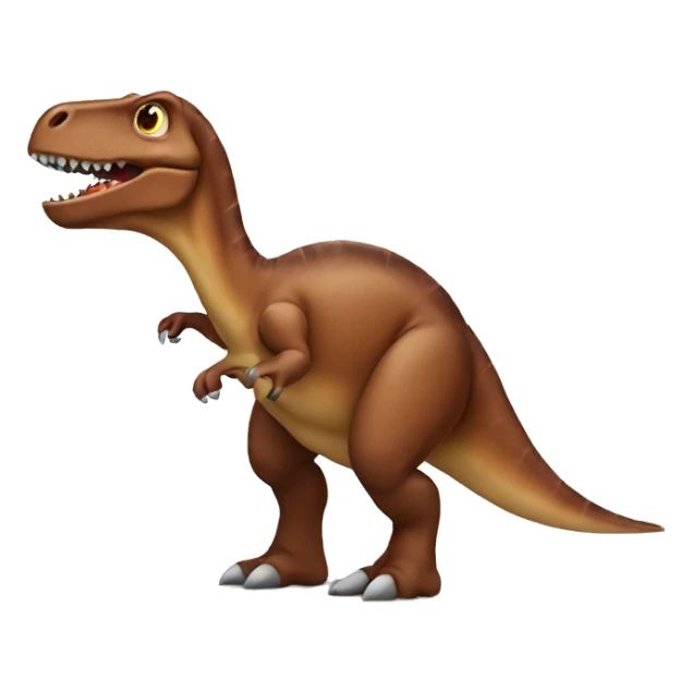 Brown dinosaur  sticker