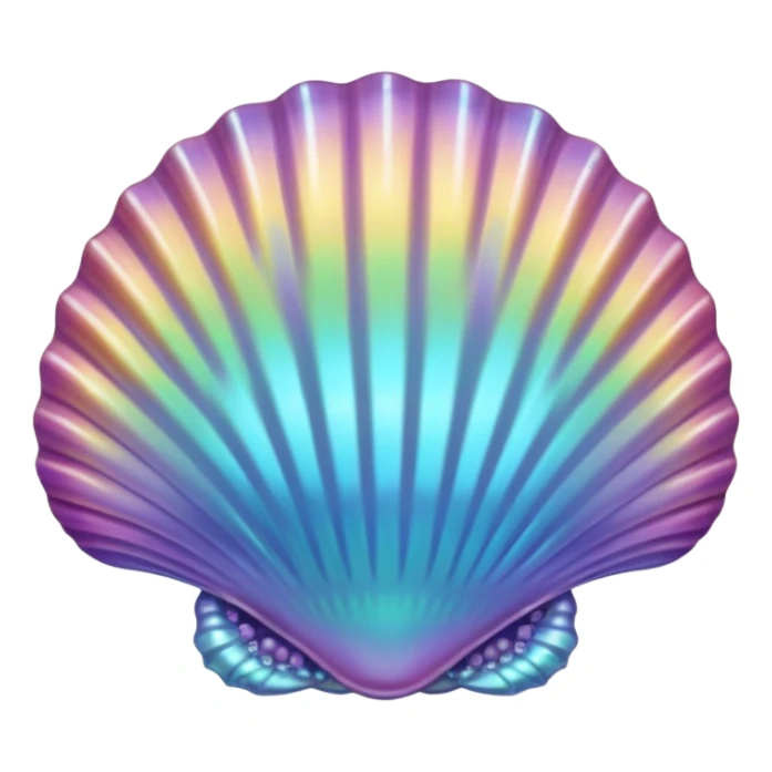 sea shell with pearls sticker