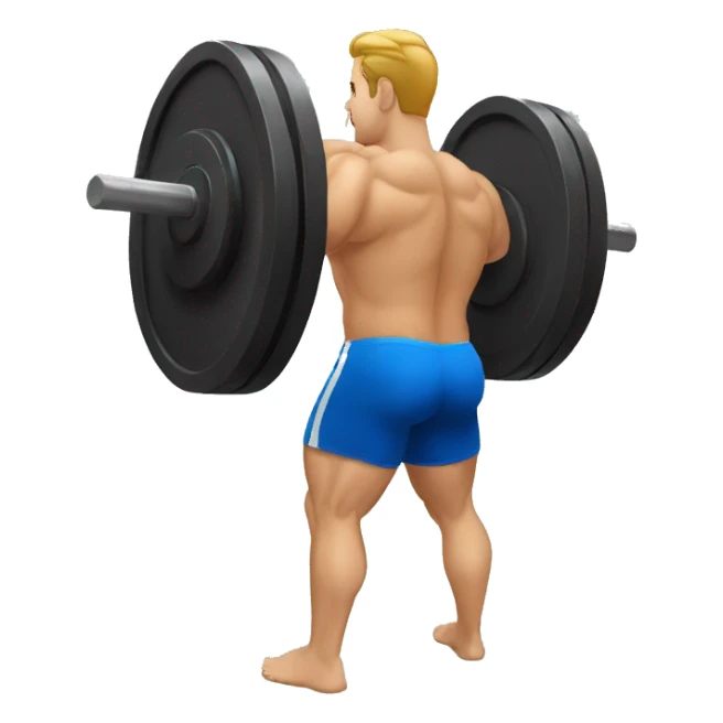 back squat large man sticker