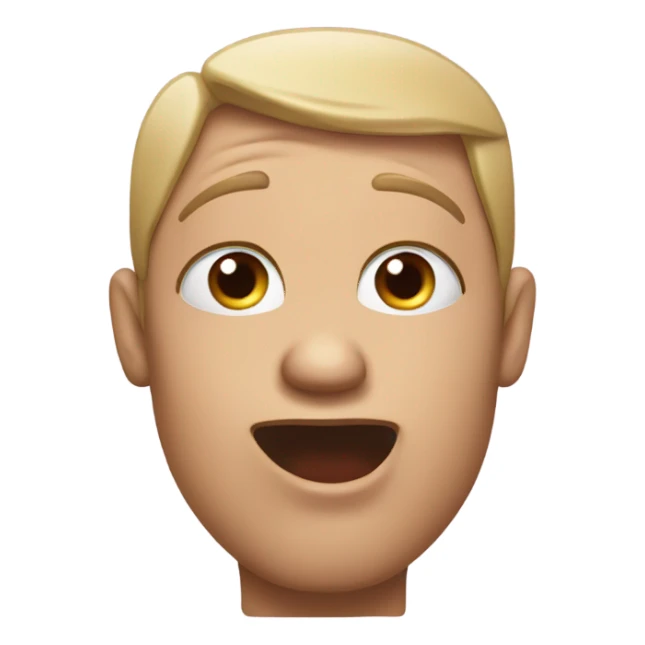 Confused raised eyebrow with kissy lips sticker