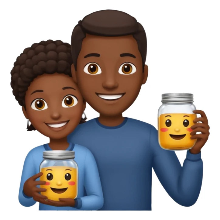  black People Holding Jar sticker